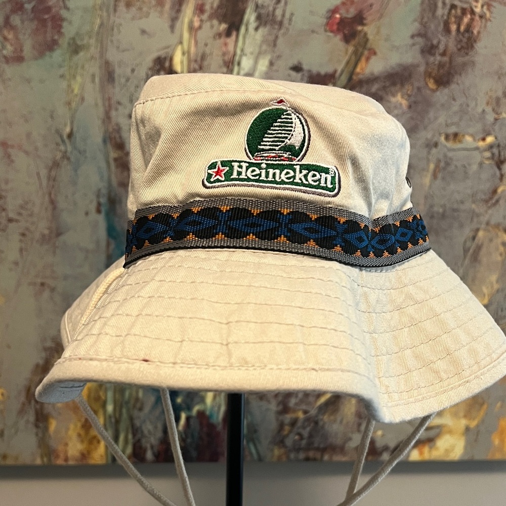 HEINEKEN Cream Bucket Hat Cap Sun Adjustable 26th Regatta 2006